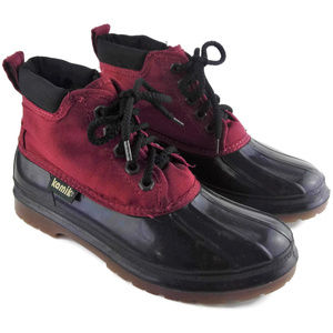 Kamik Duck Lace-up Lined Ankle Rain Booties